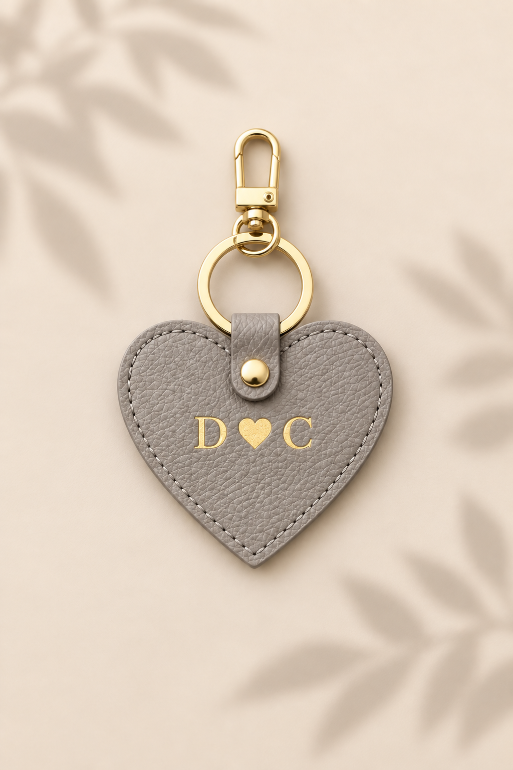 Grey Heart Keychains