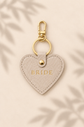 Beige Heart Keychains